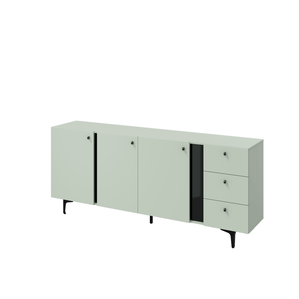 Milano Sideboard Cabinet 200cm Sage Green Living Sideboard Cabinet 