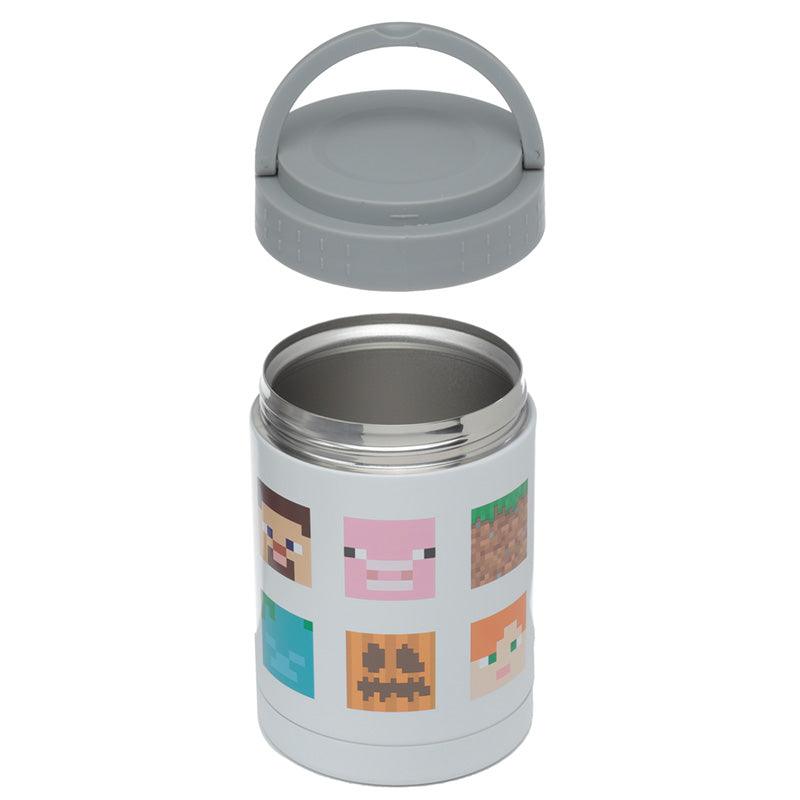 Minecraft Faces Stainless Steel Insulated Food Snack/Lunch Pot 500ml-