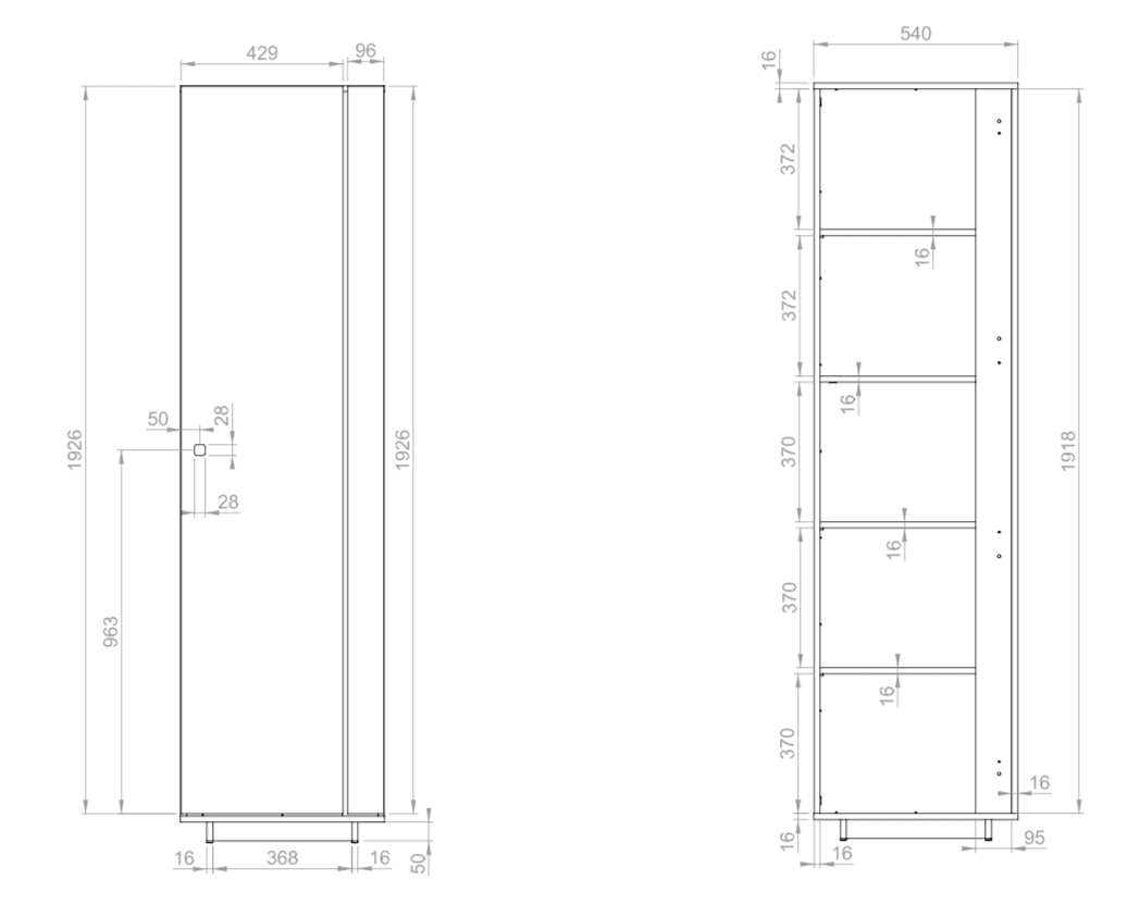 Modico MC-02 Tall Cabinet - £198.0 - Tall Cabinet 