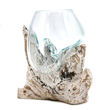 Molten Glass on Whitewash Wood - Medium Bowl - £37.9 - 