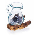 Molten Glass on Wood- Water Jug-