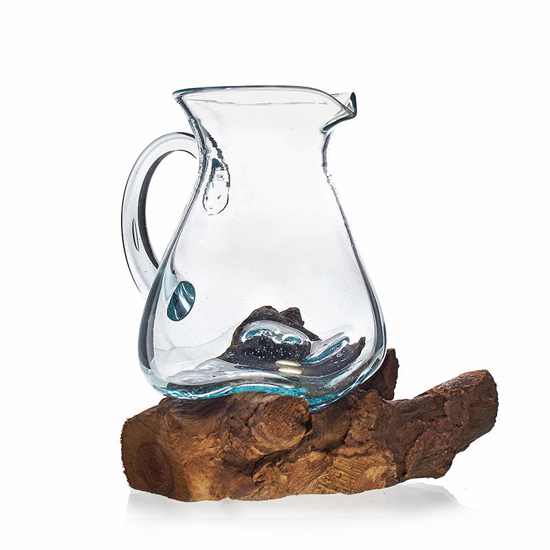 Molten Glass on Wood- Water Jug - £44.0 - 