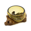 Molton Glass Mini Amber Bowl on Wood-