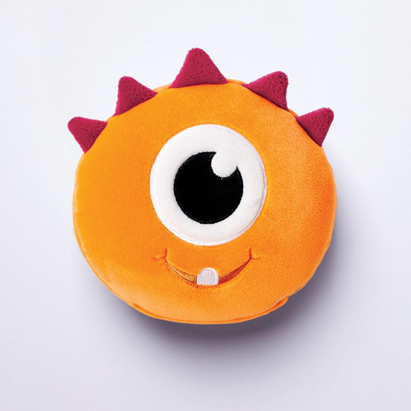 Monstarz Monster Orange Relaxeazzz Plush Round Travel Pillow & Eye Mask Set - £13.99 - Travel Pillow Eye Mask Set 