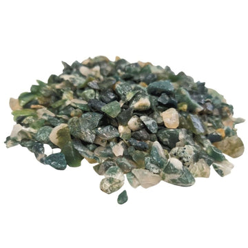 Moss Agate Gemstone Chips Bulk - 1KG - £37.0 - 