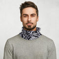 Neck Warmer Tube Scarf - Black & White Graffiti-