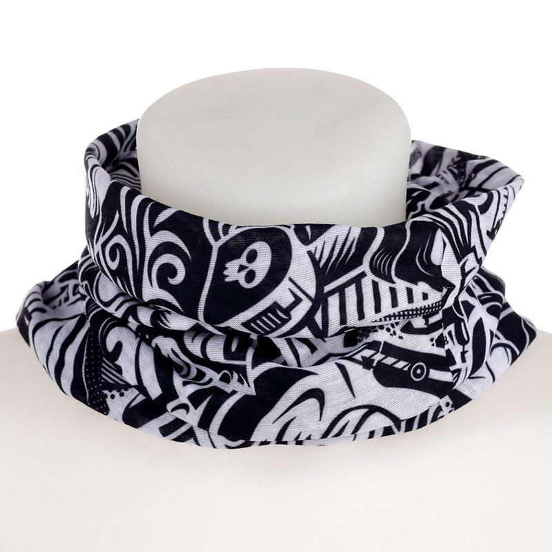 Neck Warmer Tube Scarf - Black & White Graffiti - £7.99 - 