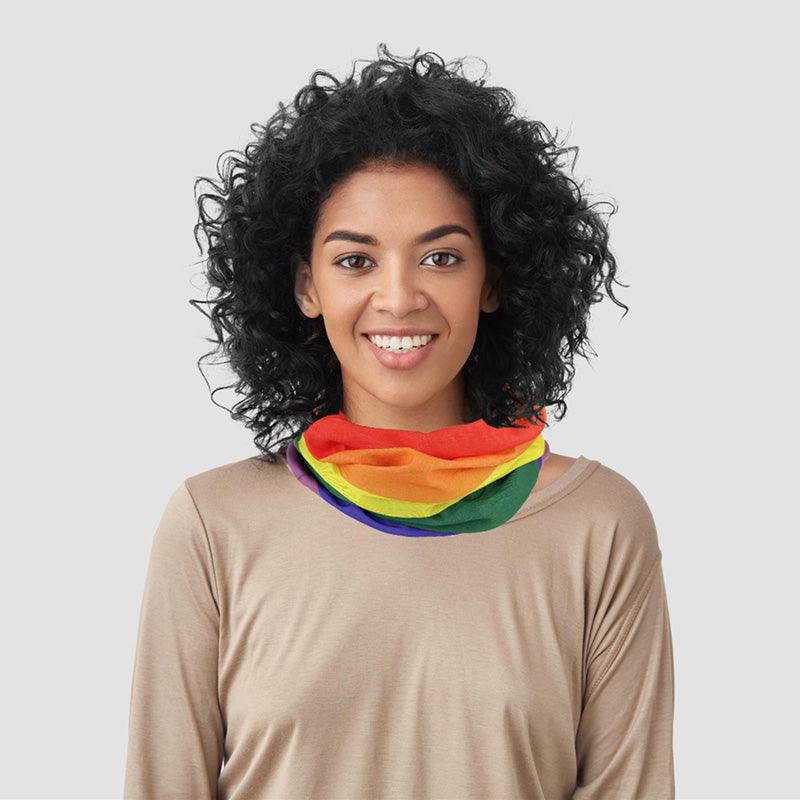 Neck Warmer Tube Scarf - Rainbow - £7.99 - 