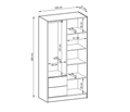 Nelly Hinged Door Wardrobe 105cm-Hinged Door Wardrobe