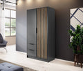 Nelly Hinged Door Wardrobe 105cm Graphite Hinged Door Wardrobe 