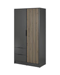 Nelly Hinged Door Wardrobe 105cm-Hinged Door Wardrobe