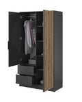 Nelly Hinged Door Wardrobe 105cm-Hinged Door Wardrobe