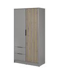 Nelly Hinged Door Wardrobe 105cm-Hinged Door Wardrobe