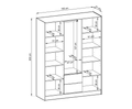 Nelly Hinged Door Wardrobe 155cm-Hinged Door Wardrobe