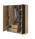 Nelly Hinged Door Wardrobe 155cm-Hinged Door Wardrobe