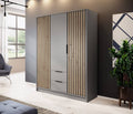 Nelly Hinged Door Wardrobe 155cm Grey Hinged Door Wardrobe 