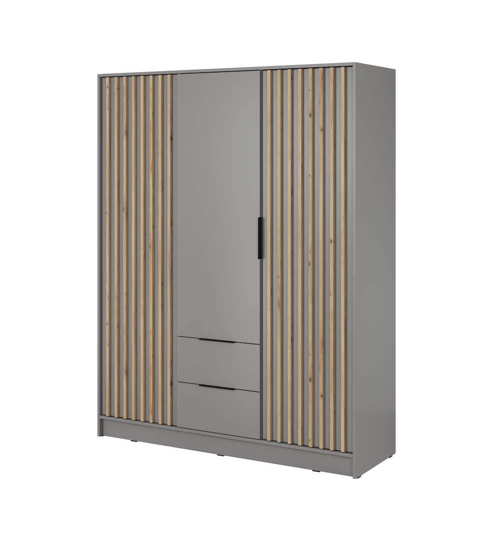 Nelly Hinged Door Wardrobe 155cm-Hinged Door Wardrobe