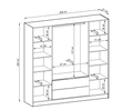 Nelly Hinged Door Wardrobe 206cm-Hinged Door Wardrobe