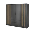 Nelly Hinged Door Wardrobe 206cm-Hinged Door Wardrobe