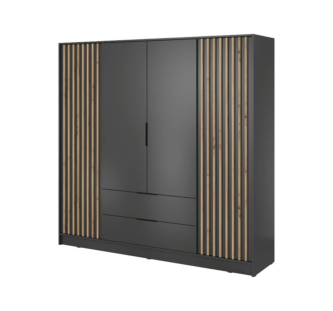 Nelly Hinged Door Wardrobe 206cm-Hinged Door Wardrobe