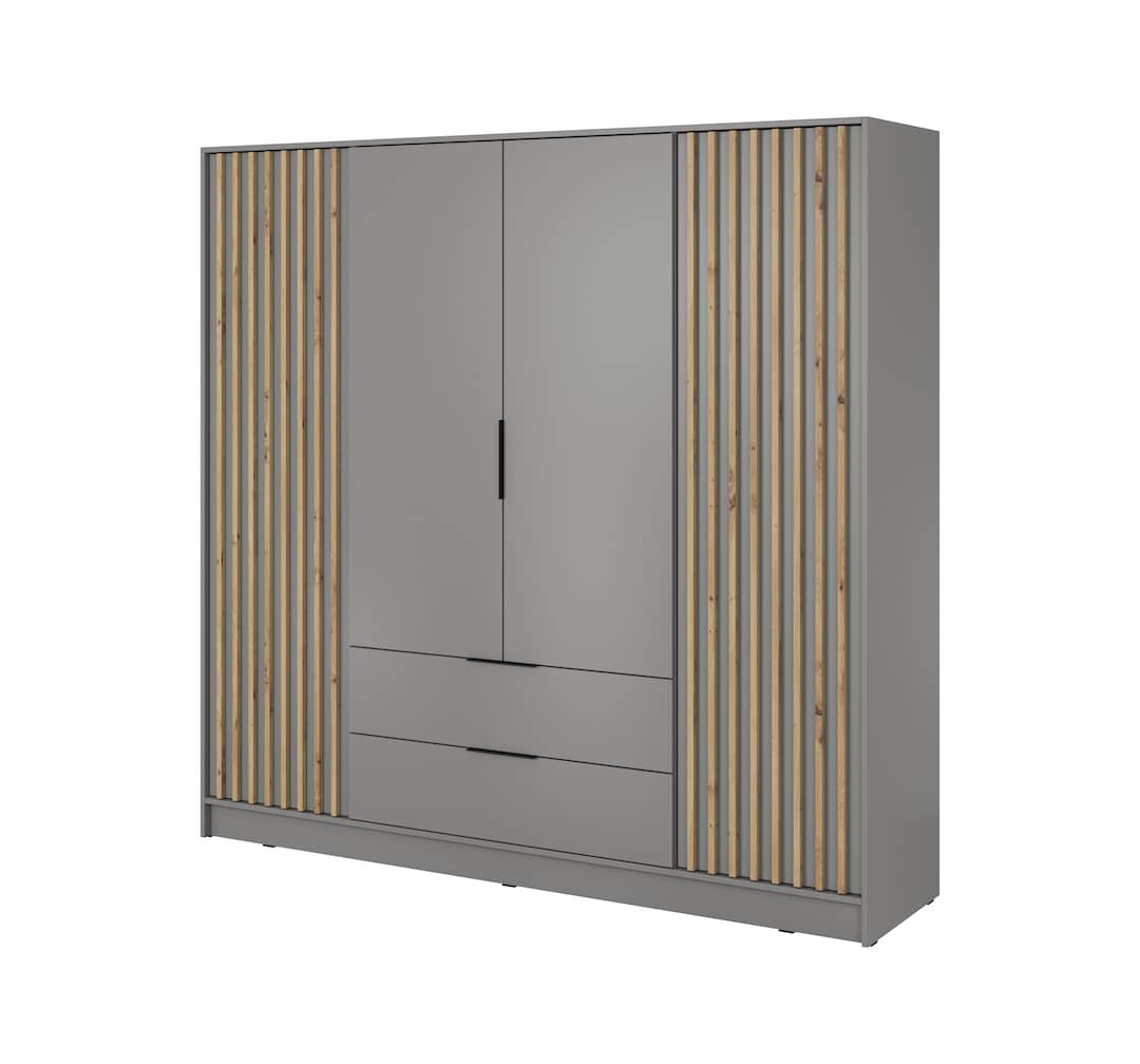 Nelly Hinged Door Wardrobe 206cm-Hinged Door Wardrobe