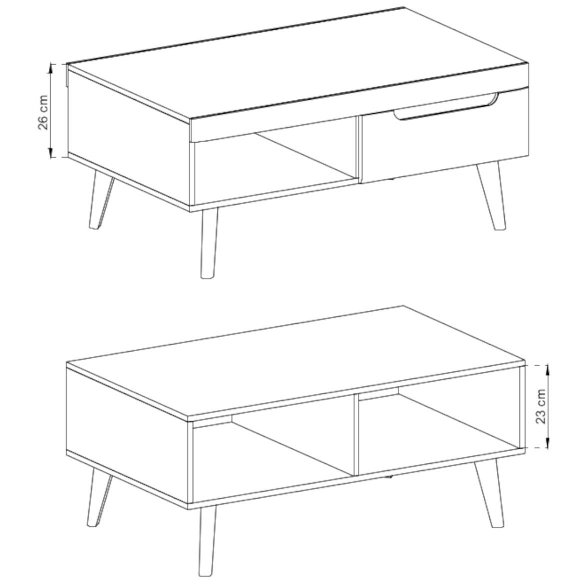 Nordi Coffee Table-Living Coffee Table