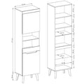 Nordi Tall Display Cabinet-Living Room Display Cabinet