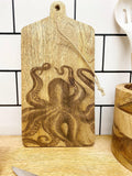 Octopus Engraved Wooden Cheese Board-