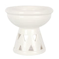 Off White Deep Bowl Oil Burner - £12.99 - Oil Burners 