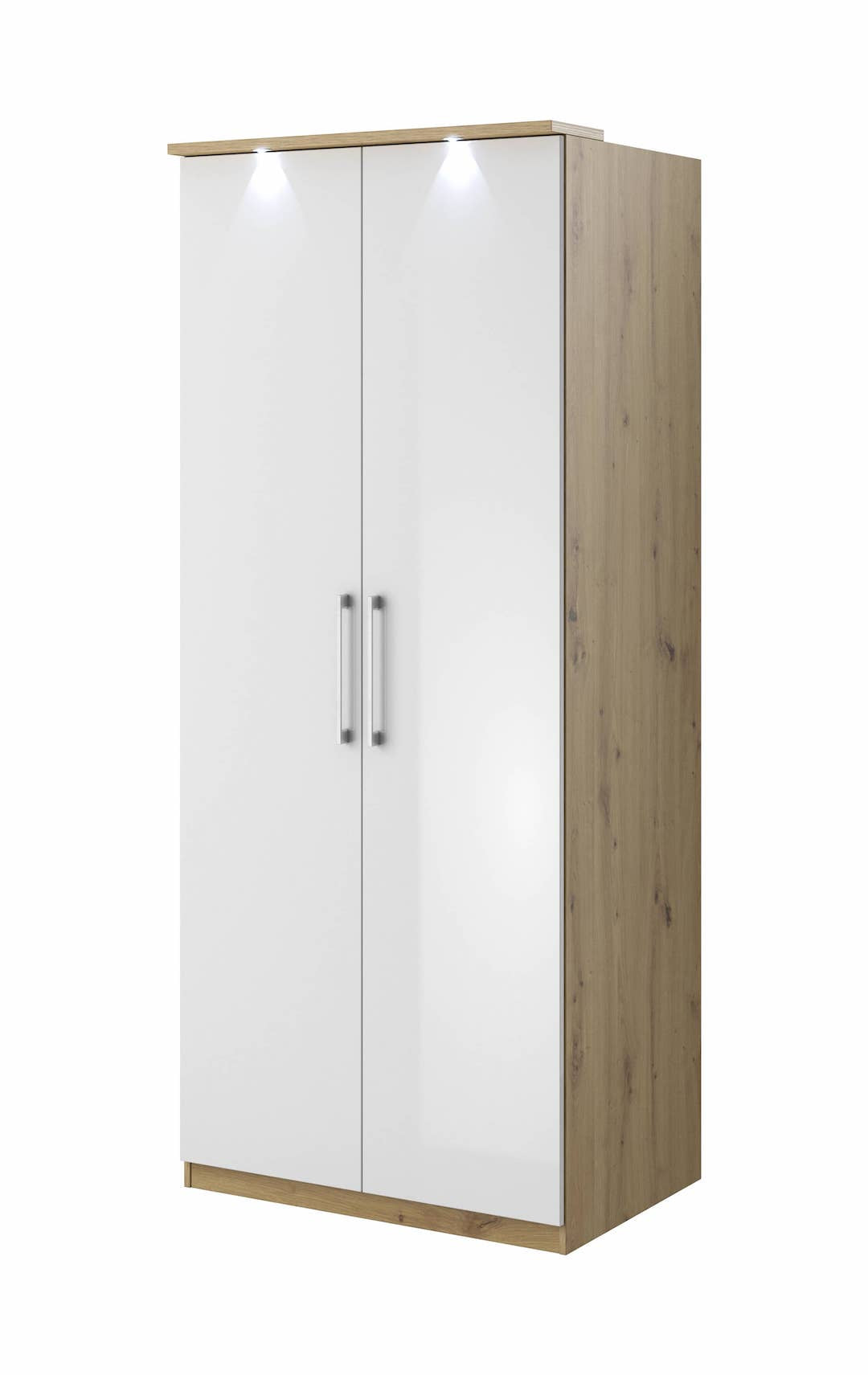 Optima 18 - 2 Door Wardrobe Oak Artisan Hinged Door Wardrobe 