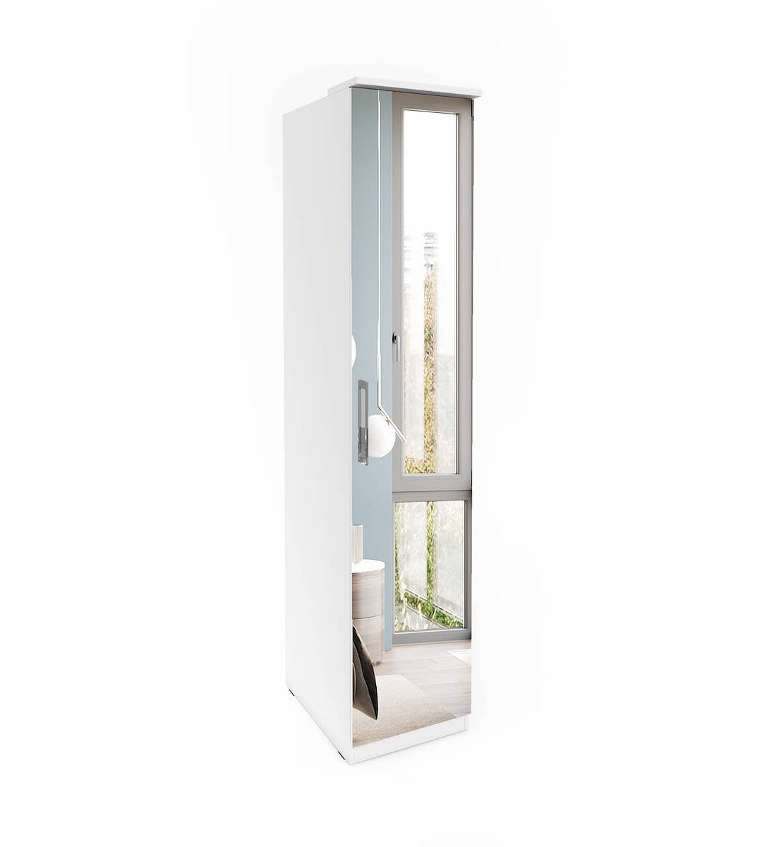 Optima 57 - Hinged Door Wardrobe White Hinged Door Wardrobe 