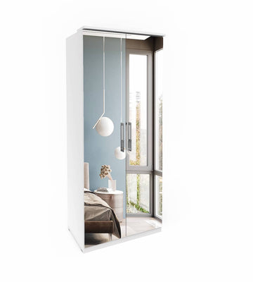 Optima 58 - 2 Door Wardrobe White Hinged Door Wardrobe 