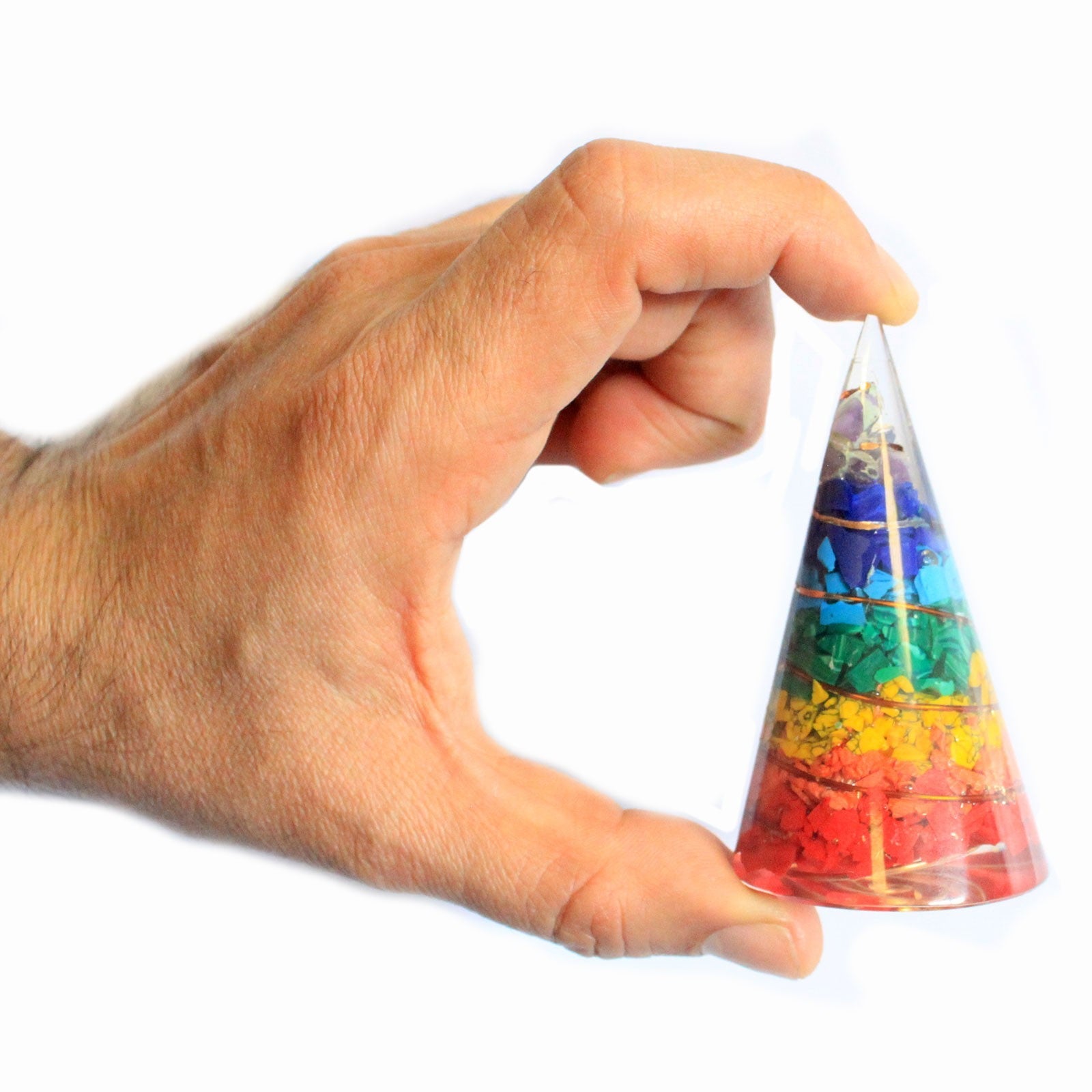 Orgonite Cone - 80mm - Multichip-