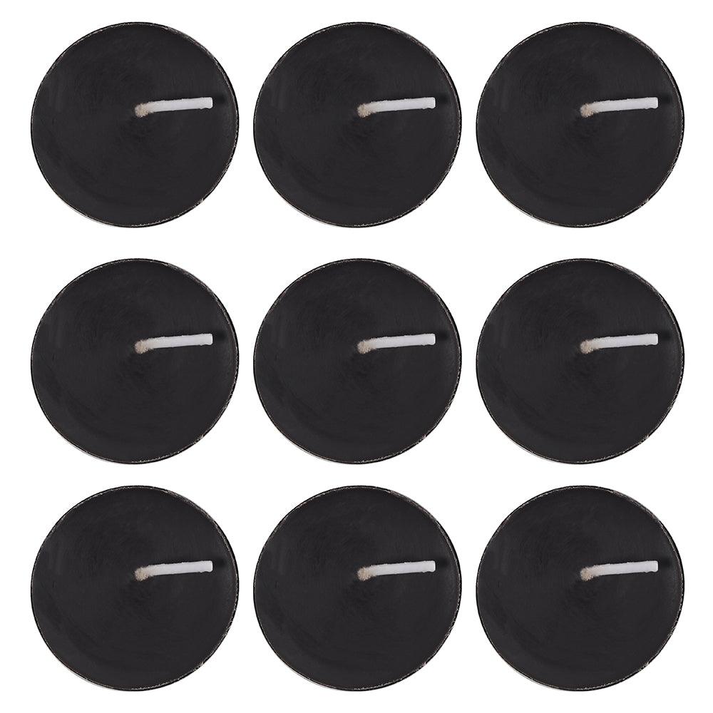 Pack of 9 Opium Scented Black Tealights-Candles