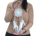 Pastel Blue Macramé Dream Catcher 12cm (asst colours)-