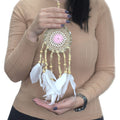 Pastel Pink Macramé Dream Catcher 9cm (asst colours)-