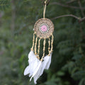 Pastel Pink Macramé Dream Catcher 9cm (asst colours)-