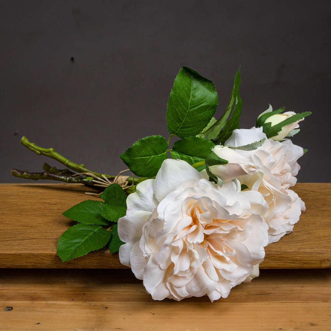 Peachy Cream Short Stem Rose Bouquet - £27.95 - Artificial Flowers 