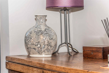 Peony Grey & White Bottle Vase - £70.99 - Vases 