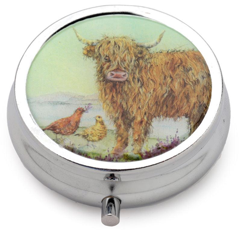 Pill Box - Jan Pashley Highland Coo Cow-
