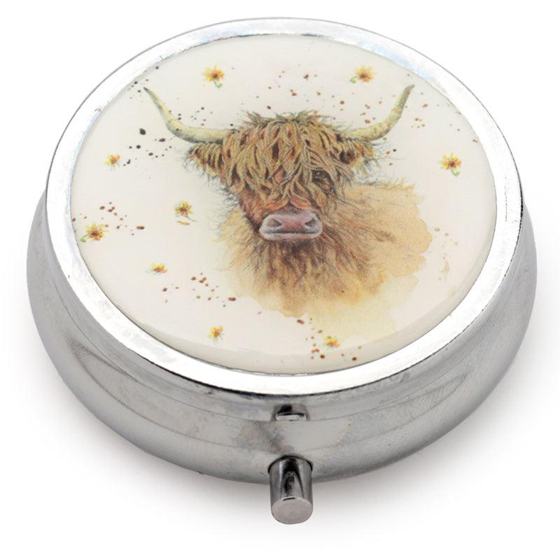Pill Box - Jan Pashley Highland Coo Cow-