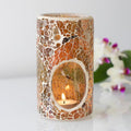 Pillar Brown Crackle Oil Burner-Oil Burners