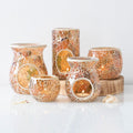 Pillar Brown Crackle Oil Burner-Oil Burners