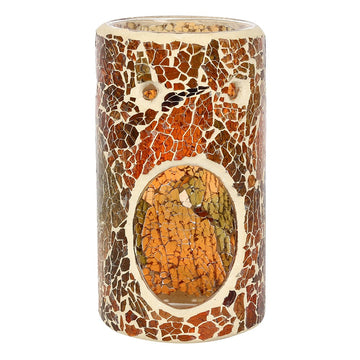 Pillar Brown Crackle Oil Burner - £17.99 - Oil Burners 