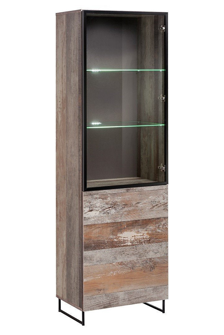 Plank Tall Display Cabinet - £311.4 - Living Room Display Cabinet 