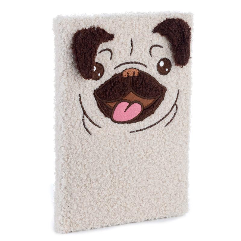 Plush Fleece A5 Notepad & Pencil Case Set - Mopps Pug-