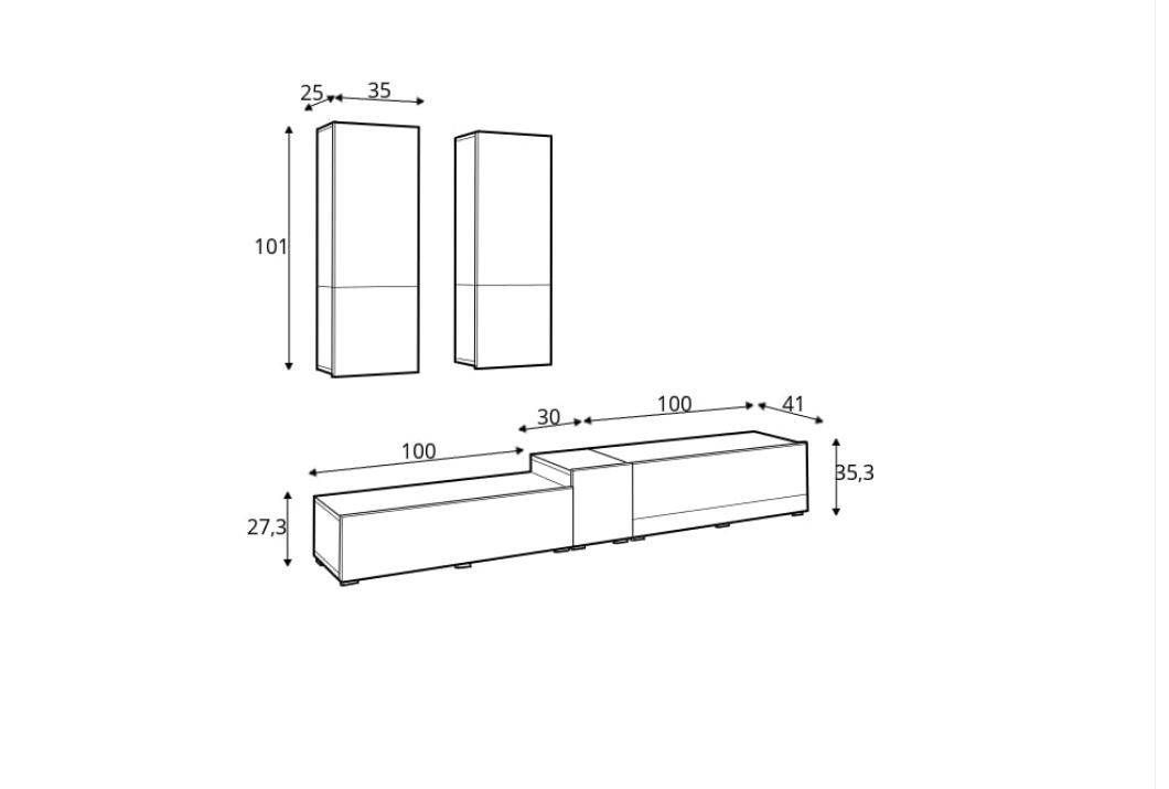 Power 10 Wall Entertainment Unit-Wall Unit