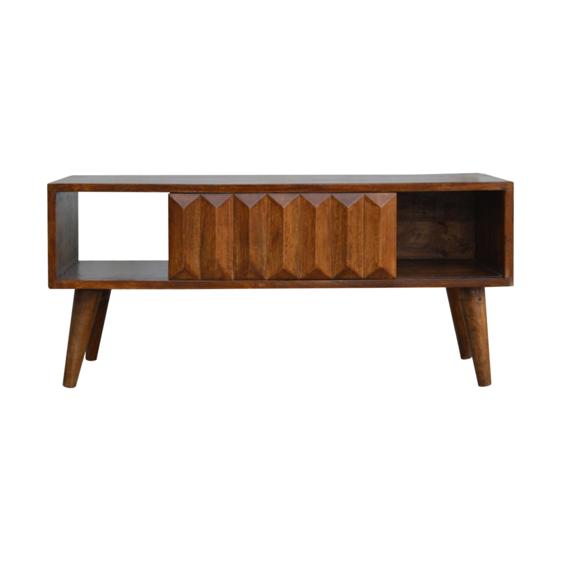 Chestnut Prism Sliding Door Media Unit