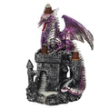 Purple Dragon on Castle Backflow Incense Burner-Incense Holders