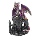 Purple Dragon on Castle Backflow Incense Burner-Incense Holders